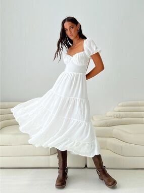 giselle midi dress princess polly PRINCESS POLLY GISELLE MIDI DRESS ORANGE